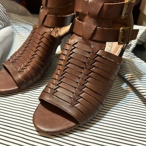Women's Zodiac Brown Leather Sandals